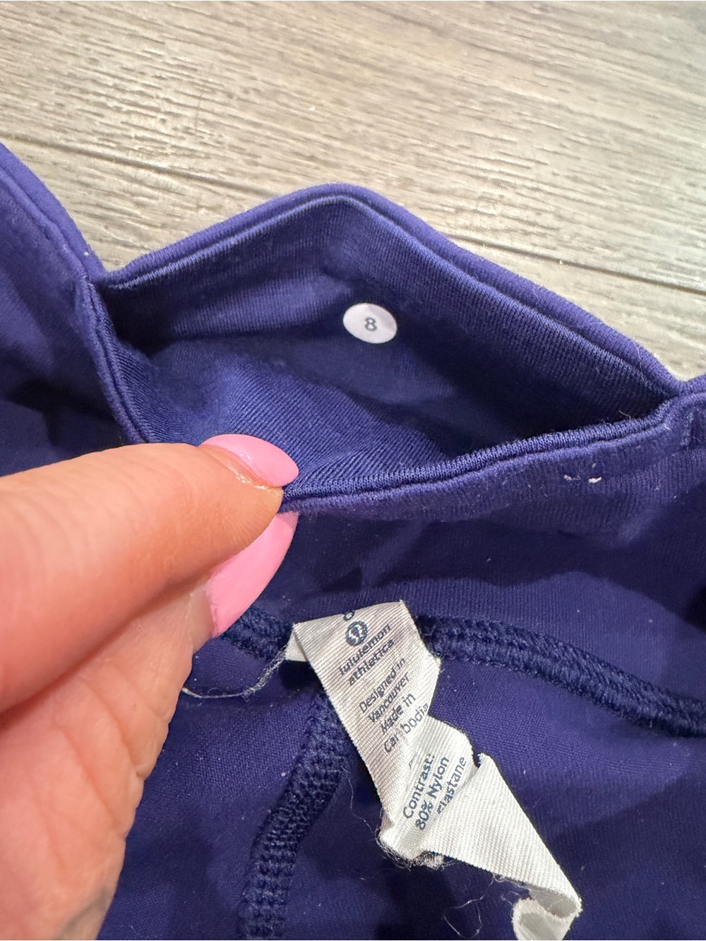 lululemon athletica Girls' Deep Purple Performance Leggings - Picture 3 of 5